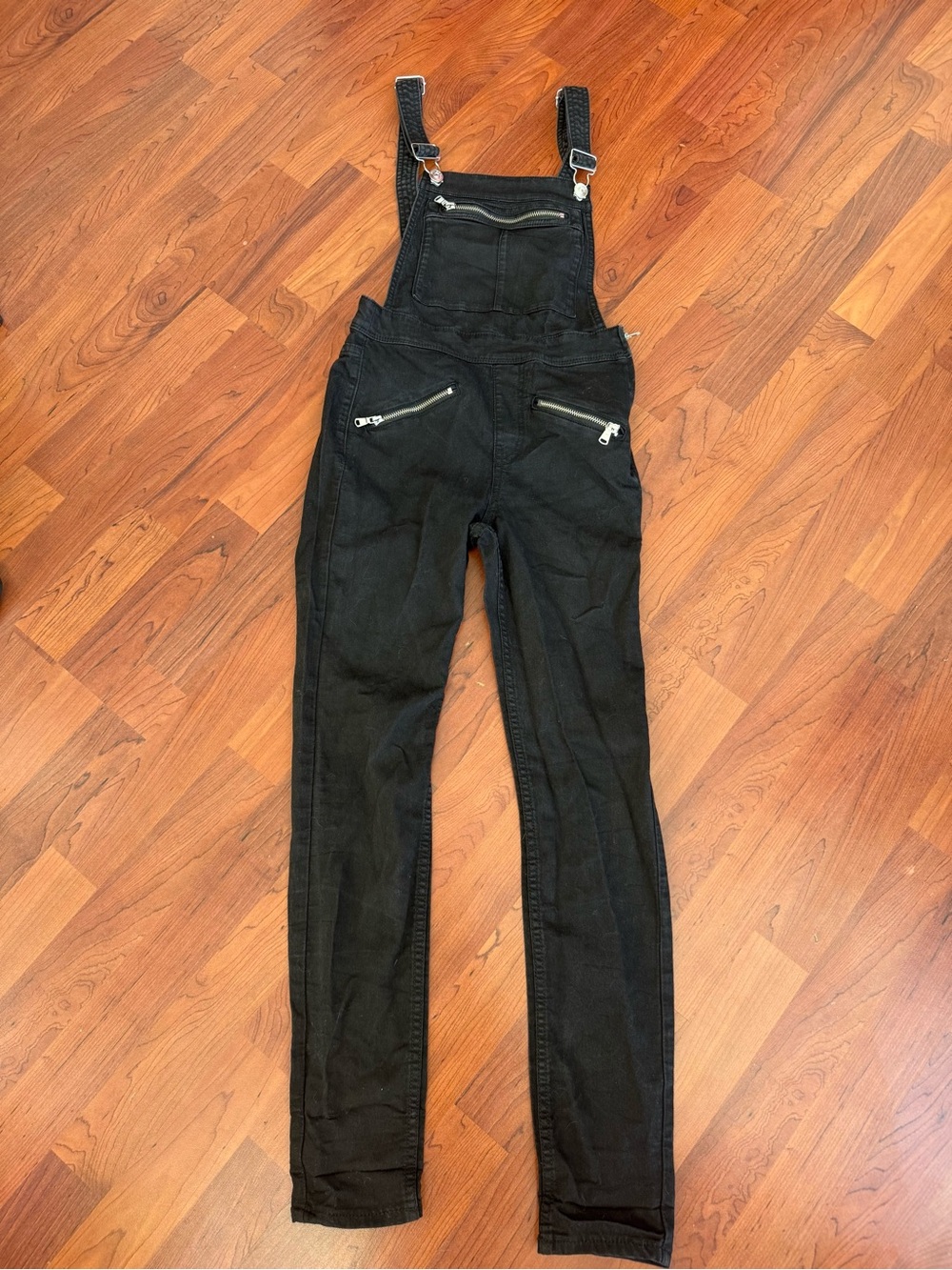 🖤 H&M Black Cargo-Style Overalls — US 2
